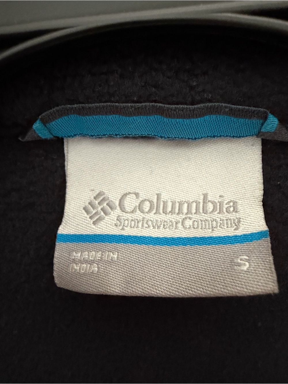 Columbia Fleece Full Zip Jacket Mens Small Black Steens Mountain Coat Logo Patch - Picture 4 of 7